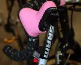What else? Pink SRAM Red hoods keep a consistent fashion statement. © Cyclocross Magazine