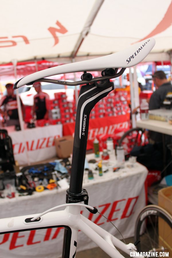 Todd Wells\' 2012 Specialized Crux Expert being built the day before Cross Vegas 2011. © Cyclocross Magazine