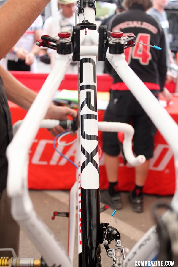 Todd Wells\' 2012 Specialized Crux Expert has branding in a lot of 