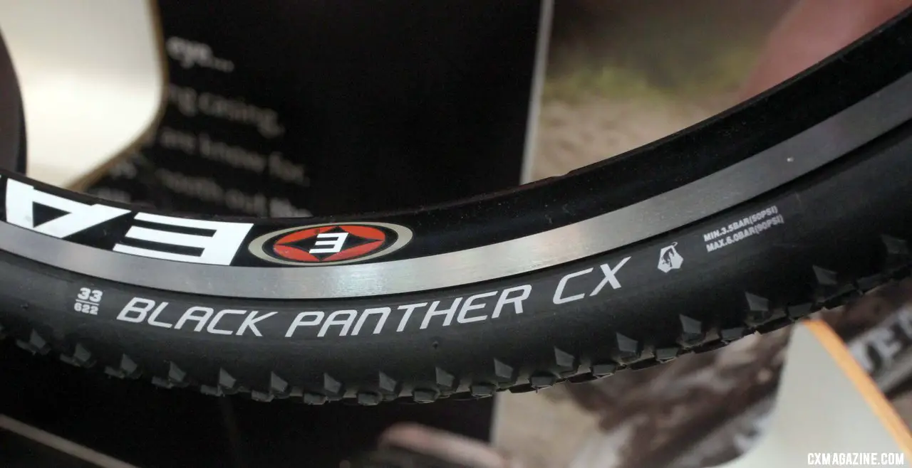The Black Panther cyclocross tire will be in production late this year, for next season. Cyclocross Tires at Interbike 2011. © Cyclocross Magazine