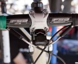 TRP Parabox Hydraulic brake system converts mechanical drop levers to hydrolics at the base of the stem. © Cyclocross Magazine