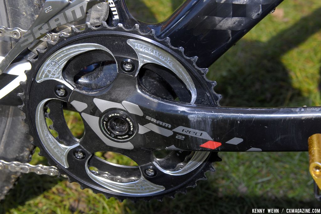 SRAM Red 22 crankset with 34/44 chainrings. © Kenny Wehn