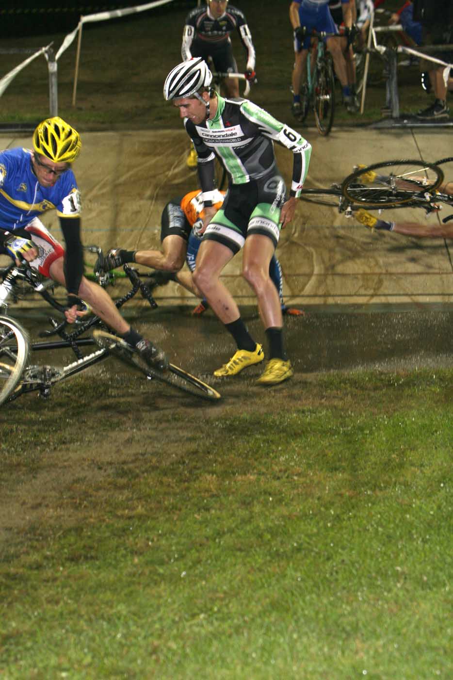 The first lap was carnage for the CXW team.