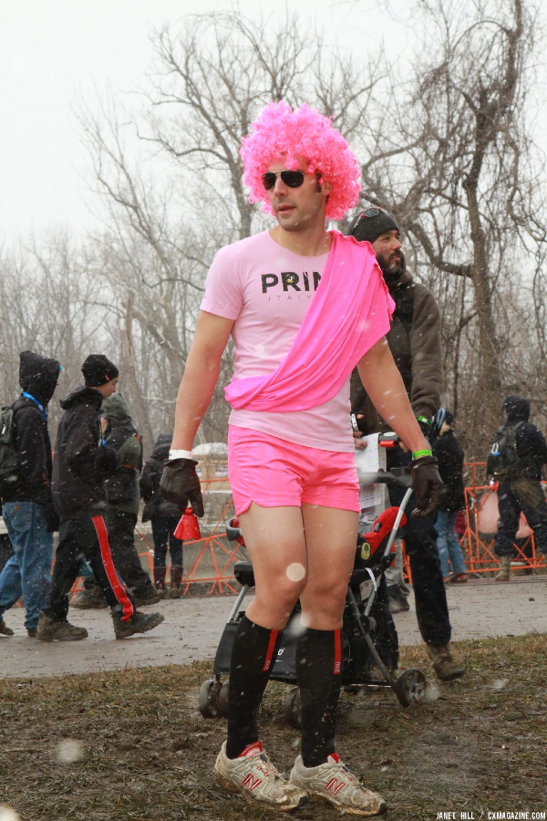 Another superfan and ridiculous costume contender at the Elite World Championships of Cyclocross. © Janet Hill
