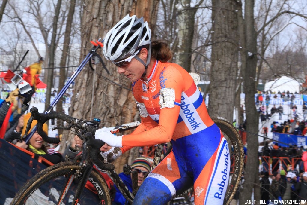 Vos was unstoppable at the Elite World Championships of Cyclocross. © Janet Hill
