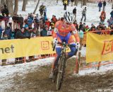 Vos got the lead and never looked back at the Elite World Championships of Cyclocross. © Janet Hill