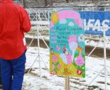 Katie Compton's fan club at the Elite World Championships of Cyclocross. © Janet Hill