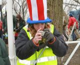 Even the volunteers were fans at the Elite World Championships of Cyclocross. © Janet Hill