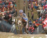 Trebon runs up the hill at the Elite World Championships of Cyclocross. © Janet Hill