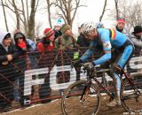 Sven Nys on his way to a win at the Elite World Championships of Cyclocross. © Janet Hill