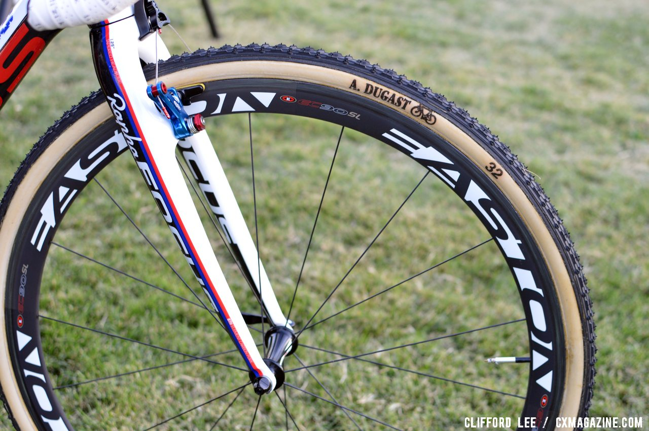 Easton EC90 SL wheels with Dugast tires. ©Cyclocross Magazine