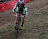 Jamey Driscoll already has a good lead in Lap 2 as he approaches a difficult turn on the Mt. Krumpet descent. Jingle Cross 2010 Day 3. © Amy Dykema