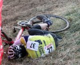  The turn got the better of quite a few riders. Jingle Cross 2010 Day 3. © Amy Dykema