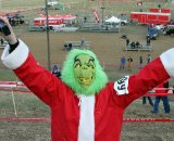 The Grinch, a Jingle Cross favorite, cheered on the riders on Sunday afternoon. Jingle Cross 2010 Day 3. © Amy Dykema