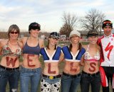 Todd Wells posing with his fan club after the race! Jingle Cross 2010 Day 3. © Amy Dykema