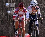 Miller (Amanda) leads Miller (Meredith). Jingle Cross 2010 Day 3. © Michael McColgan