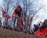 Trebon rode in third before crashing. Jingle Cross 2010 Day 3. © Michael McColgan