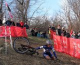 The off-camber descent was challenging for many. Jingle Cross 2010 Day 3. © Michael McColgan