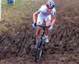 Helen Wyman makes her way through the mud at Jingle Cross Day 3. © Elisabeth Reinkoldt