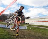 Optum racer over the barriers at Jingle Cross Day 3. © Elisabeth Reinkoldt