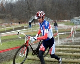 Wells on the Lincoln Log barriers.