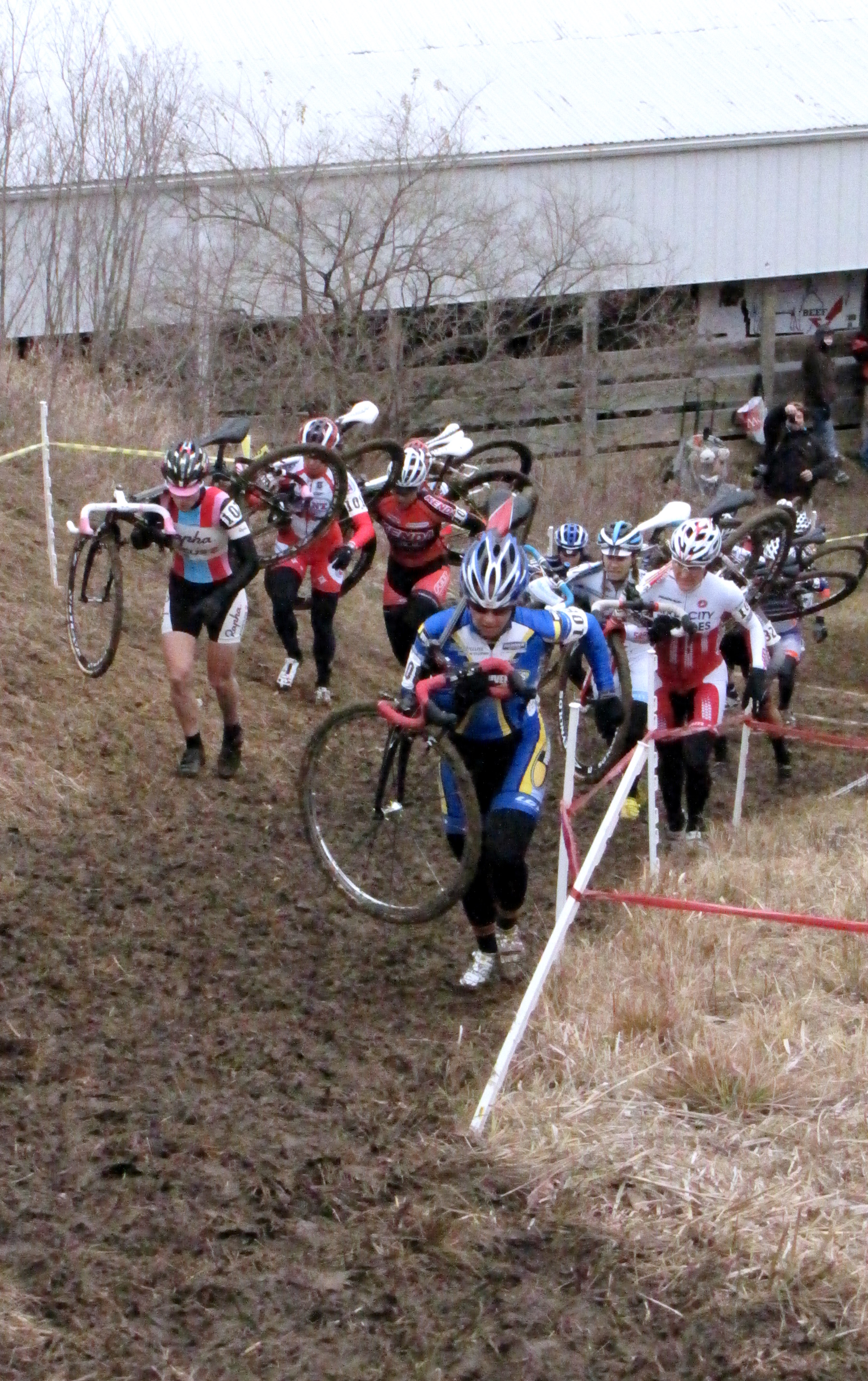 Women on the first climb of Mt. Krumpet.