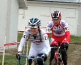 Bruno Roy and Meridth Miller lead in the early laps.