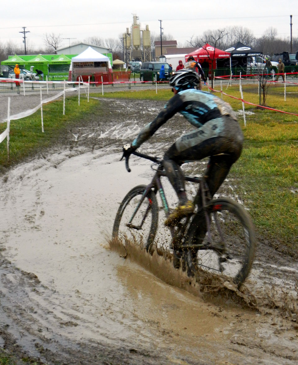 Ben Berden slices through the mud. ©Nolan Wehr