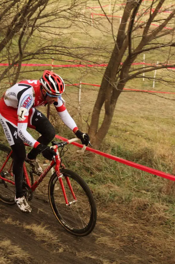 Todd Wells rode at the front before fading behind Trebon. © Michael McColgan