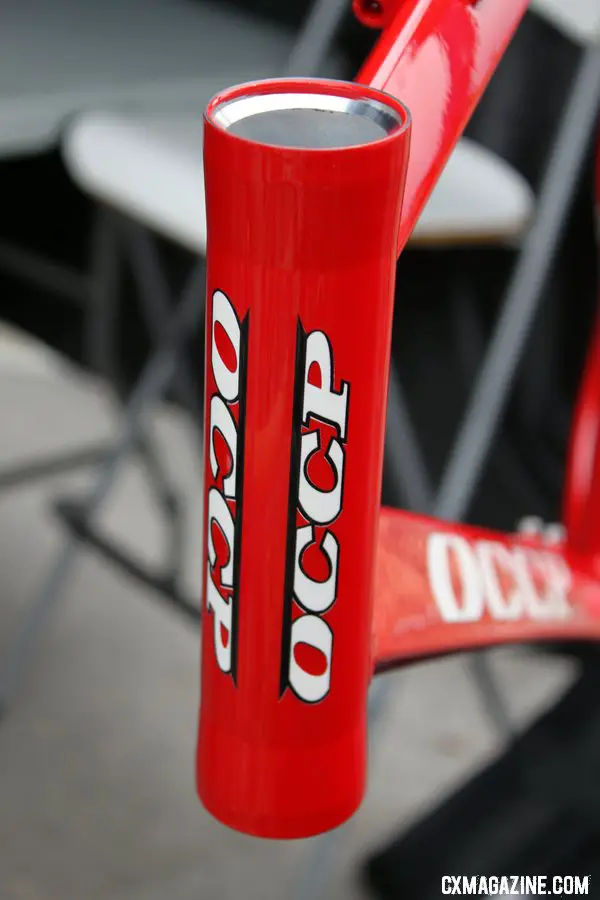 Head on: OCCP\'s head tube.