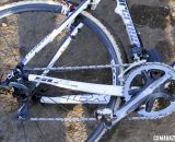 The M540 pedals and Shimano Dura-Ace 7900 crankset with 46/39t chainrings are two of the few holdovers from his 2012 build (pictured). © Cyclocross Magazine