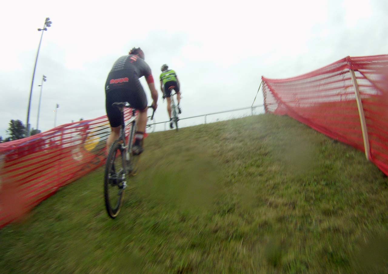 Jonathan and coach Todd Herriott before the clinic. © Cyclocross Magazine