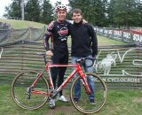 Jonathan and coach Todd Herriott before the clinic. © Cyclocross Magazine