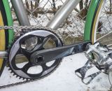 A giant 46t Force CX1 chainring keeps McCarthy ahead of the cars on his commute.