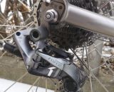 Nice detail on the Eriksen rear dropout. McCarthy uses the Force CX1 Type 2 rear derailleur, medium cage. He uses an 11-26 cassette for commuting, but McCarthy could go 11-32 for adventures.
