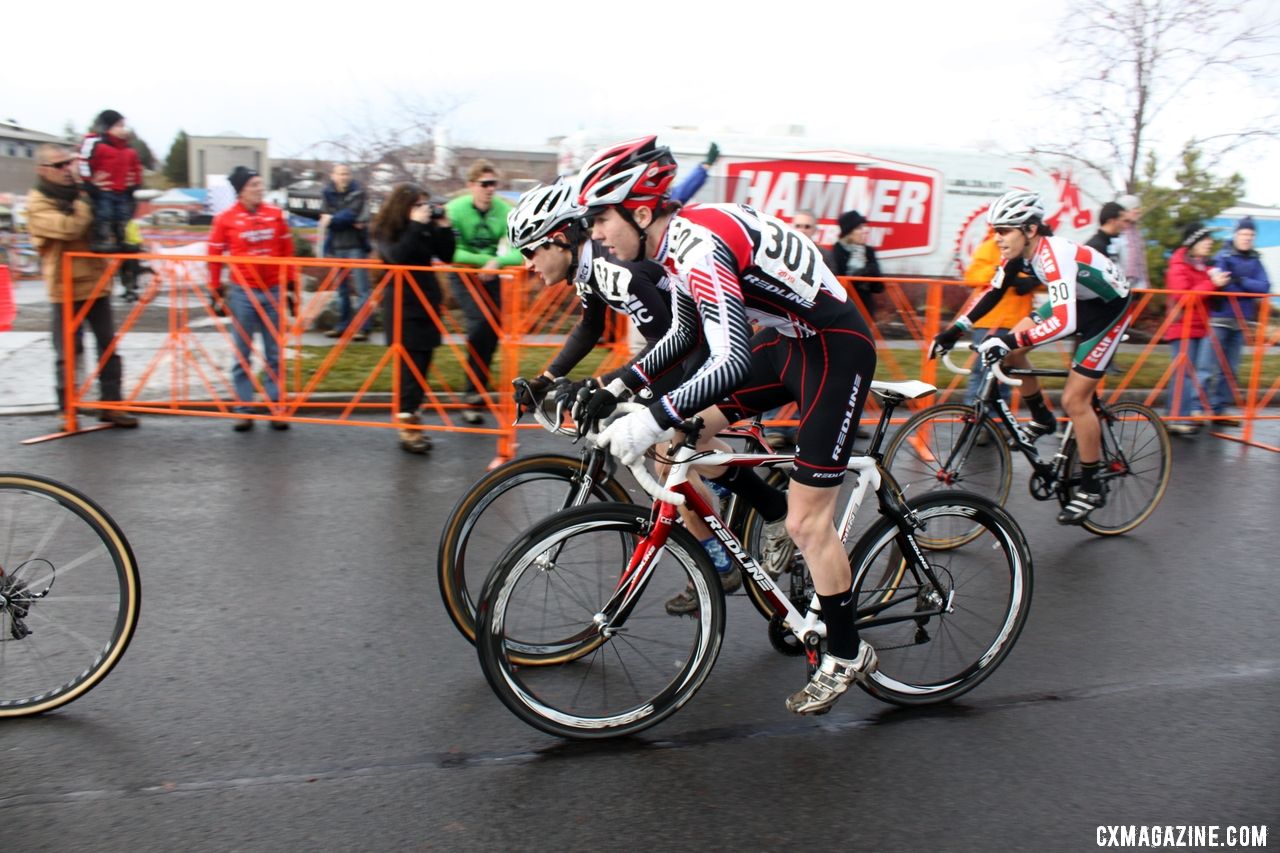 A rare moment with Owen not in the lead.  © Cyclocross Magazine