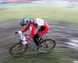 A Rad Racing junior flies through the horsehoe corner. © Cyclocross Magazine