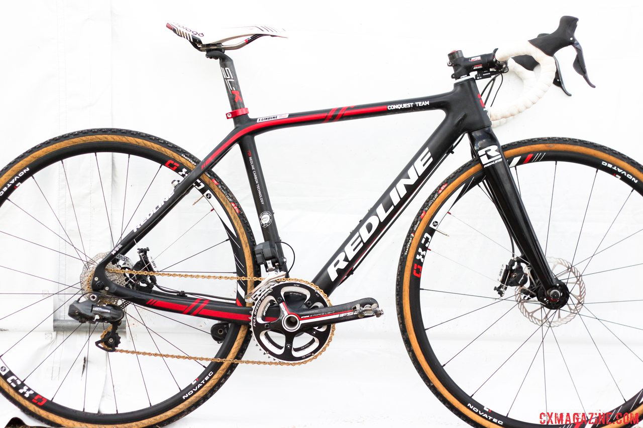 2014 Masters 30-34 National Champion Justin Lindine\'s Redline Conquest Team Disc cyclocross bike. © Cyclocross Magazine