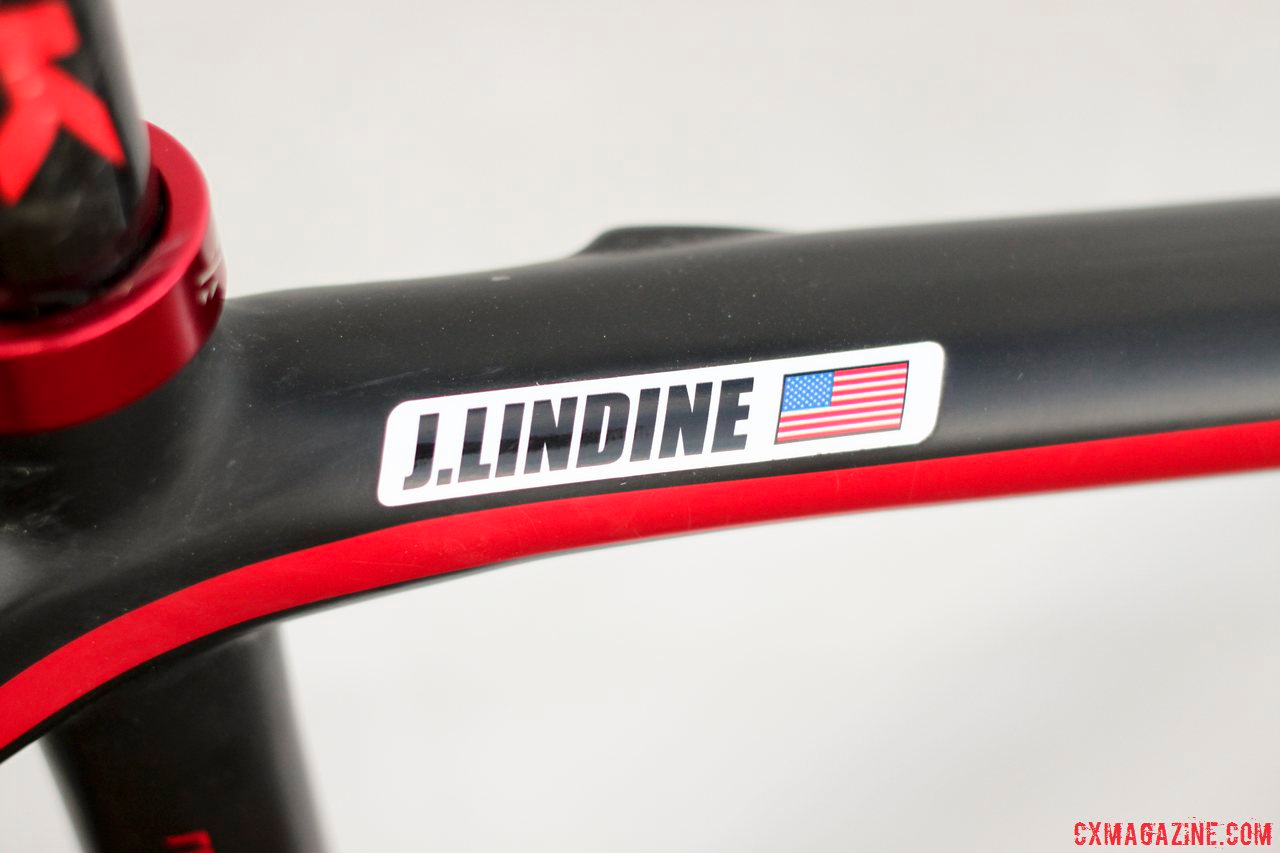 48cm sizing for Justin Lindine on his Redline Conquest Team Disc cyclocross bike. © Cyclocross Magazine
