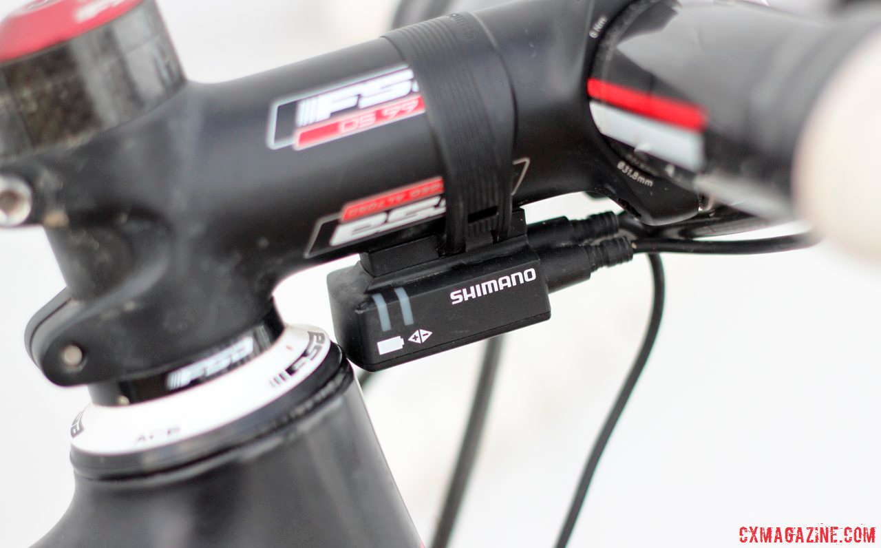 Lindine says he\'s a believer in electronic shifting after spending the season on Shimano Ultegra 6770 Di2 electronic shifting. © Cyclocross Magazine