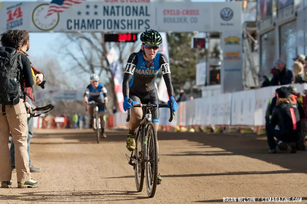 Kaitlin Antonneau (Marian University) dominated the Women\'s D1 race.  Â©Brian Nelson