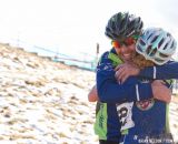 Sarah Felpel (Marrs Hill University) gets a congratulatory hug post-race.  Â©Brian Nelson
