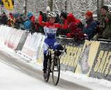 Daphny van den Brand takes the win at the 2009 Kalmthout Cyclocross World Cup. ? Bart Hazen