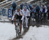 Yannick Eckmann leads the bunch © Bart Hazen