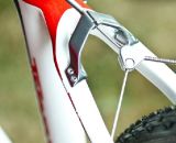 The 2012 Orbea Terra cyclocross bike features a metal rear cable stop bolted to the frame. © Motofish Images