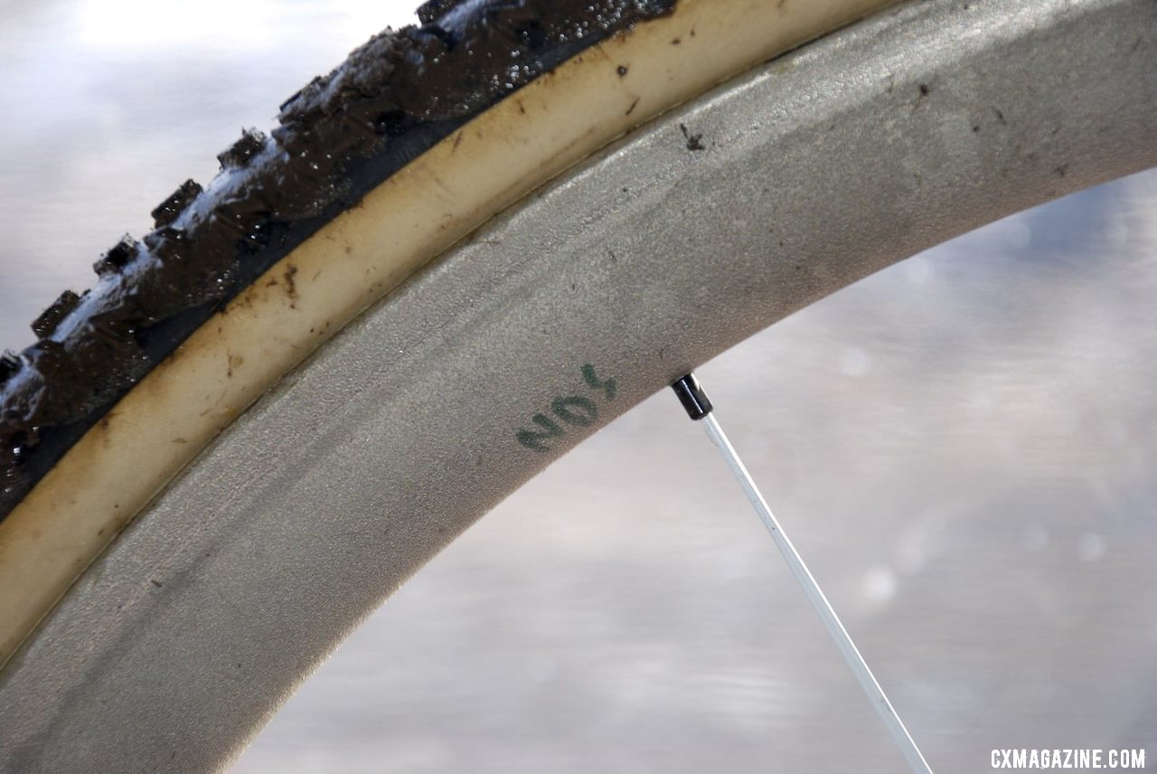 More detail of coating - these are carbon rims, not aluminum.© Cyclocross Magazine