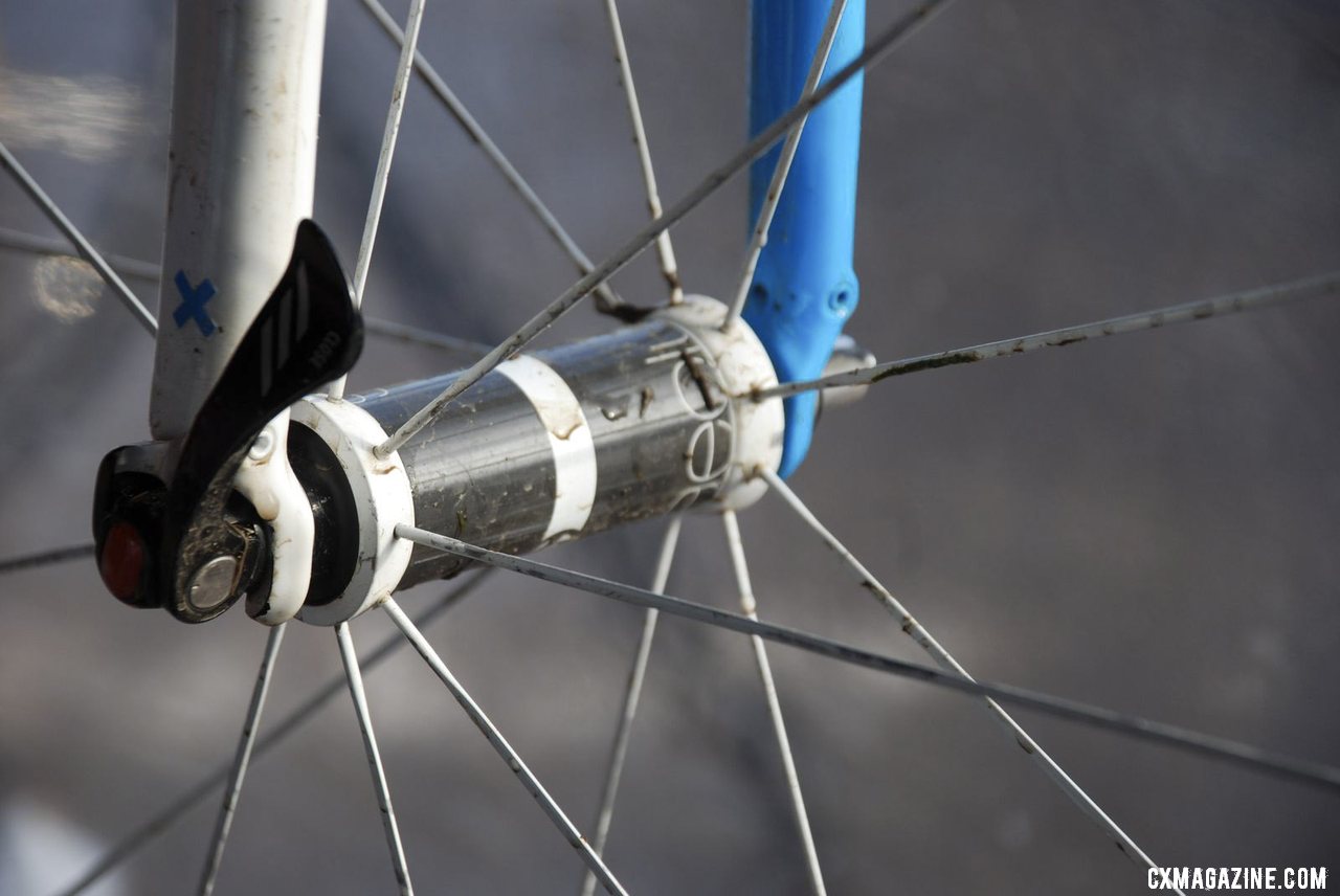 Detail of carbon hub on the Bontrager Aeolus wheelset and hubs.© Cyclocross Magazine