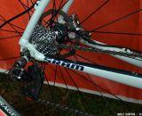 The new SRAM Red 22 cassette and hydraulic disc brakes on Katie Compton's Trek Crockett. © Cyclocross Magazine