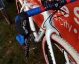 SRAM Red 22 Hydraulic shifters / brake levers on Katie Compton's Trek Crockett. © Cyclocross Magazine