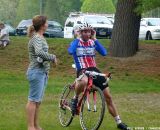 Powers talks to a parent © Cyclocross Magazine